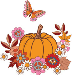 Fall vibes Groovy element