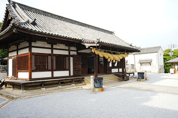 Achi-jinja or Shrine in Kurashiki, Okayama, Japan - 日本 岡山県 倉敷 阿智神社 拝殿
