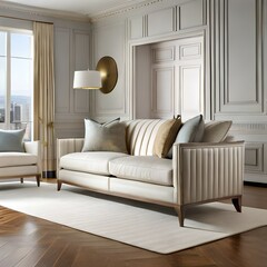 home interior sofa interior, room, sofa, home, living, design, furniture generative by AI technology