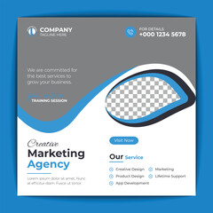 Corporate social media post and web banner template