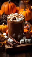 hot chocolate and pumpkin