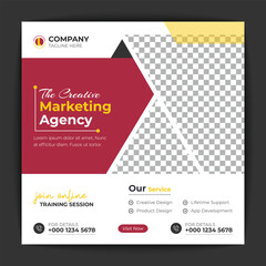 Corporate social media post and web banner template