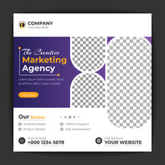 Corporate social media post and web banner template