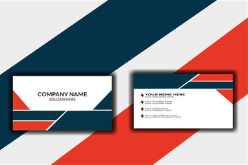 Double sided creative and modern business card template .vertical layout vector illustration .