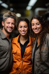 Fototapeta premium Generative AI - Empowering Multicultural Talents in the Industrial Sector