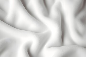 Fototapeta na wymiar Photo realistic simple white soft velvet drapery texture created with Generative AI technology
