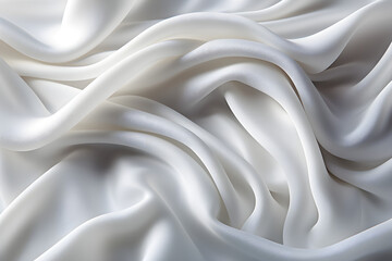 Photo  realistic simple white soft velvet drapery texture created  with Generative AI technology