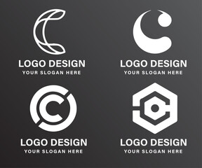 vector c letter logo design collection