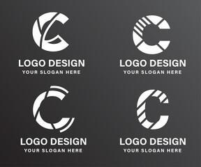 vector c letter logo design collection