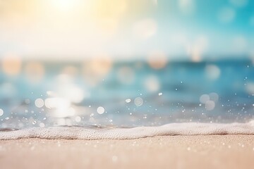 Natural blurred defocused background for concept summer beach and blue sea