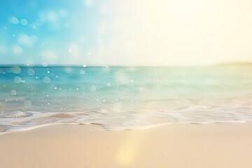 Natural blurred defocused background for concept summer beach and blue sea