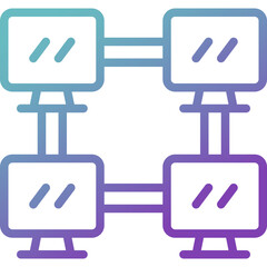 network gradient line icon