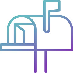 postal gradient line icon