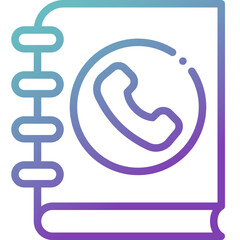 contact list gradient line icon