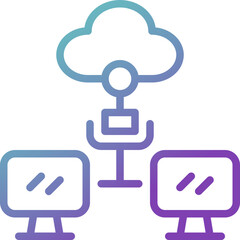 connecting gradient line icon