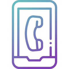 smartphone gradient line icon