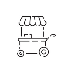 Amusement Park line icon symbol template for graphic and web design collection logo vector illustration. Roller coaster attractions. Festival fun