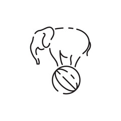 Ferris wheel icon vector linear design isolated on white background. Park logo template, element for amusement park, line icon object. Festival fun