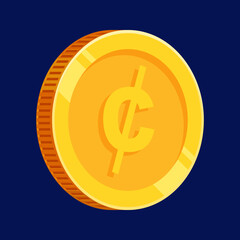 Cent Coin Gold Money Dollar Cent Vector