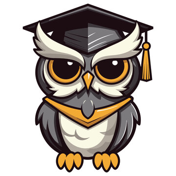A Owl Scholar mascot Vector Illustration