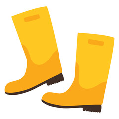 pair of yellow boots