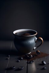 Cup of coffee. AI generated illustration
