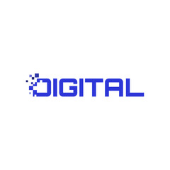 DIGITAL LOGO TYPOGRAPHY, DIGITAL LOGO TYPOGRAPHY CONCEPT IN SIMPLE STYLE