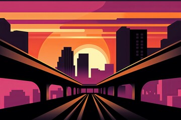 Simple Urban Architecture Minimalist Background Design