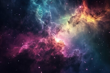 Obraz premium Abstract cosmic background, created with Generative AI technology