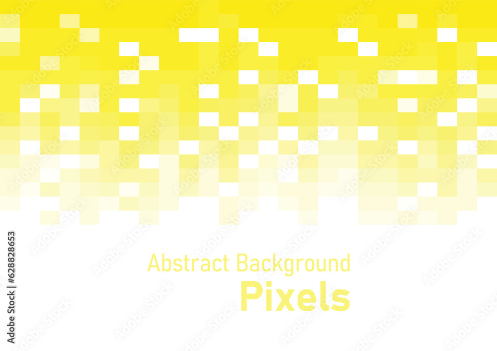 Aufkleber abstract pixels disintegrate pattern. geometric mosaic background, yellow color gradient line. vecto