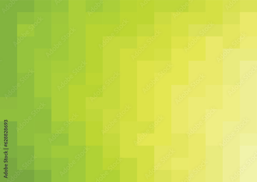 Poster abstract pixels pattern. geometric mosaic background, green color gradient. vector illustration temp