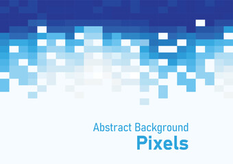 Abstract pixels disintegrate pattern. geometric mosaic background, blue color gradient line. vector illustration template for wallpaper, wrapping paper, web banner, website, poster.