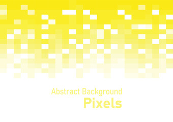 Abstract pixels disintegrate pattern. geometric mosaic background, yellow color gradient line. vector illustration template for wallpaper, wrapping paper, web banner, website, poster.