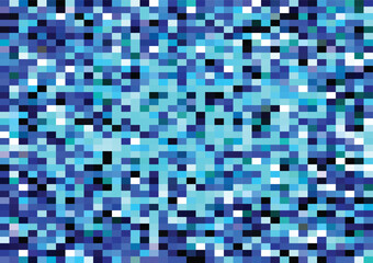 Abstract pixels pattern. geometric shapes mosaic background, blue color gradient. vector illustration template for wallpaper, wrapping paper, webbanner, website, poster.