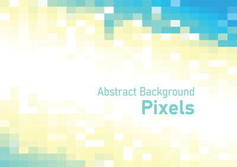 Abstract pixels disintegrate pattern, geometric mosaic background, green color gradient, vector illustration template for wallpaper, wrapping paper, web banner, website, poster.