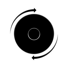 compact disk circular spin icon vector illustration eps