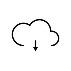cloud download icon vector illustration eps 