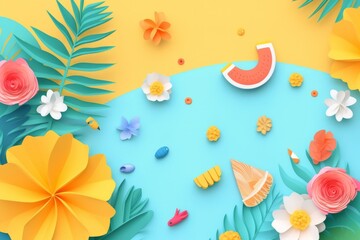 Obraz na płótnie Canvas Summer Themed Background Design