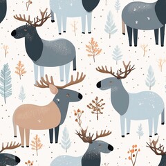 moose seamless pattern