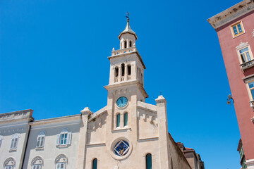 Fototapeta premium St Francis Church and Monastery (Crkva i samostan sv. Frane) in Split (Zvonik i kapelica sv. Arnir) in the state of Split-Dalmatien Croatia