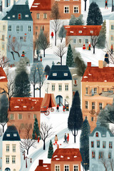 winter in the city pattern