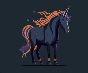 Obraz na płótnie Canvas Unicorn vector illustration ai generated 