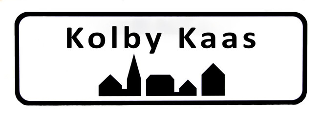 City sign of Kolby Kaas - Kolby Kaas Byskilt - obrazy, fototapety, plakaty