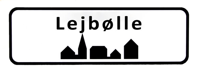 City sign of Lejbølle - Lejbølle Byskilt