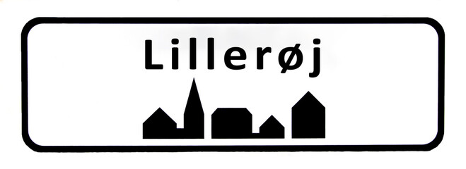 City sign of Lillerøj - Lillerøj Byskilt