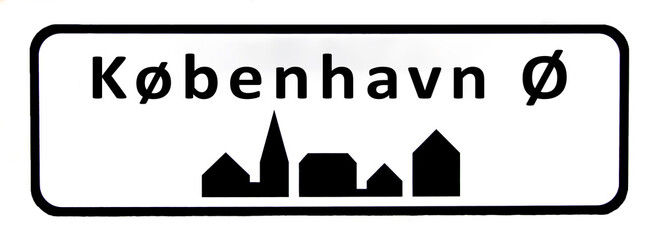 City sign of København Ø - København Ø Byskilt