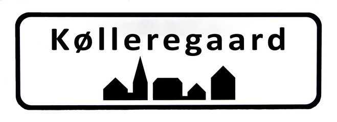 City sign of Kølleregaard - Kølleregaard Byskilt