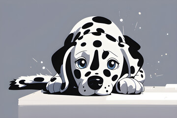 cute dalmatian puppy. Generative AI