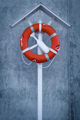 LIFEBUOY - Stand with equipment for saving drowning people
