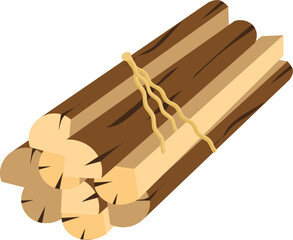 firewood illustration vector